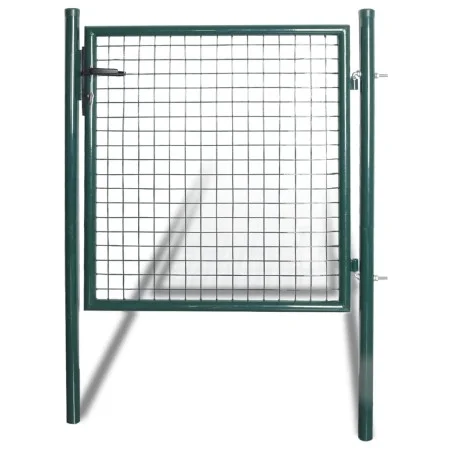 Puerta de valla de acero con recubrimiento en polvo de vidaXL, Puertas de jardín - Ref: Foro24-142030, Precio: 158,17 €, Desc...
