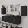9-teiliges schwarzes Badezimmer- und Waschbeckenmöbelset von vidaXL, Badezimmermöbel - Ref: Foro24-272229, Preis: 368,24 €, R...