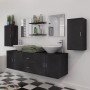9-teiliges schwarzes Badezimmer- und Waschbeckenmöbelset von vidaXL, Badezimmermöbel - Ref: Foro24-272229, Preis: 382,54 €, R...