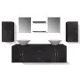 9-piece black bathroom and sink furniture set by vidaXL, Bathroom furniture - Ref: Foro24-272229, Price: 368,24 €, Discount: %