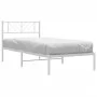 Bettgestell aus Metall mit weißem Kopfteil 90x200 cm von , Betten und Lattenroste - Ref: Foro24-372221, Preis: 60,16 €, Rabat...