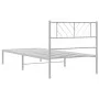 Bettgestell aus Metall mit weißem Kopfteil 90x200 cm von , Betten und Lattenroste - Ref: Foro24-372221, Preis: 60,16 €, Rabat...