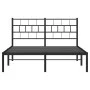 Bettgestell mit schwarzem Metallkopfteil 140x190 cm von , Betten und Lattenroste - Ref: Foro24-355659, Preis: 88,38 €, Rabatt: %