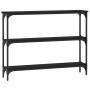 Black engineered wood console table 100x22.5x75 cm by , Side tables - Ref: Foro24-834025, Price: 46,83 €, Discount: %