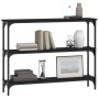 Black engineered wood console table 100x22.5x75 cm by , Side tables - Ref: Foro24-834025, Price: 46,83 €, Discount: %