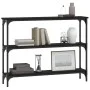Black engineered wood console table 100x22.5x75 cm by , Side tables - Ref: Foro24-834025, Price: 45,92 €, Discount: %