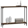 Mesa consola madera de ingeniería marrón roble 100x22,5x75 cm de , Mesas auxiliares - Ref: Foro24-834019, Precio: 42,96 €, De...