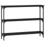 Black engineered wood console table 100x22.5x75 cm by , Side tables - Ref: Foro24-834025, Price: 45,92 €, Discount: %