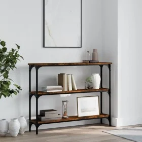 Engineered wood smoked oak console table 100x22.5x75 cm by , Side tables - Ref: Foro24-834027, Price: 44,87 €, Discount: %