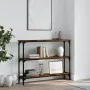 Engineered wood smoked oak console table 100x22.5x75 cm by , Side tables - Ref: Foro24-834027, Price: 44,87 €, Discount: %