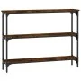 Engineered wood smoked oak console table 100x22.5x75 cm by , Side tables - Ref: Foro24-834027, Price: 44,87 €, Discount: %