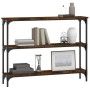 Engineered wood smoked oak console table 100x22.5x75 cm by , Side tables - Ref: Foro24-834027, Price: 45,41 €, Discount: %