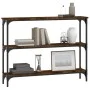 Engineered wood smoked oak console table 100x22.5x75 cm by , Side tables - Ref: Foro24-834027, Price: 44,87 €, Discount: %