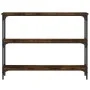Engineered wood smoked oak console table 100x22.5x75 cm by , Side tables - Ref: Foro24-834027, Price: 44,87 €, Discount: %