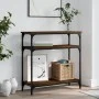 Engineered wood brown oak console table 75x29x75 cm by , Side tables - Ref: Foro24-834044, Price: 50,69 €, Discount: %