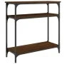 Engineered wood brown oak console table 75x29x75 cm by , Side tables - Ref: Foro24-834044, Price: 50,69 €, Discount: %