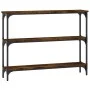 Engineered wood smoked oak console table 100x22.5x75 cm by , Side tables - Ref: Foro24-834027, Price: 44,87 €, Discount: %