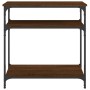 Engineered wood brown oak console table 75x29x75 cm by , Side tables - Ref: Foro24-834044, Price: 51,45 €, Discount: %