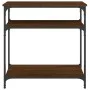 Engineered wood brown oak console table 75x29x75 cm by , Side tables - Ref: Foro24-834044, Price: 50,69 €, Discount: %