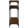 Engineered wood brown oak console table 75x29x75 cm by , Side tables - Ref: Foro24-834044, Price: 51,45 €, Discount: %