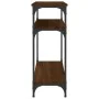 Engineered wood brown oak console table 75x29x75 cm by , Side tables - Ref: Foro24-834044, Price: 50,69 €, Discount: %