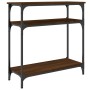 Engineered wood brown oak console table 75x29x75 cm by , Side tables - Ref: Foro24-834044, Price: 51,45 €, Discount: %