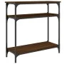 Engineered wood brown oak console table 75x29x75 cm by , Side tables - Ref: Foro24-834044, Price: 50,69 €, Discount: %