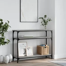 Engineered wood gray Sonoma console table 100x29x75 cm by , Side tables - Ref: Foro24-834038, Price: 52,68 €, Discount: %
