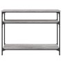 Engineered wood gray Sonoma console table 100x29x75 cm by , Side tables - Ref: Foro24-834038, Price: 53,35 €, Discount: %