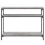 Engineered wood gray Sonoma console table 100x29x75 cm by , Side tables - Ref: Foro24-834038, Price: 52,68 €, Discount: %