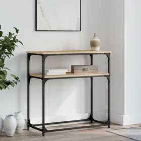 Engineered wood Sonoma oak console table 75x35.5x75 cm by , Side tables - Ref: Foro24-834071, Price: 43,75 €, Discount: %