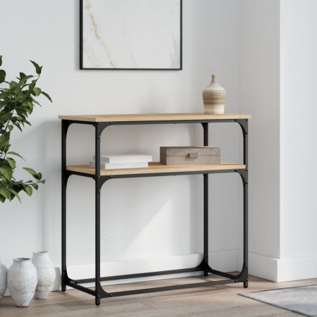 Engineered wood Sonoma oak console table 75x35.5x75 cm by , Side tables - Ref: Foro24-834071, Price: 44,29 €, Discount: %