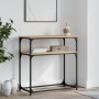 Engineered wood Sonoma oak console table 75x35.5x75 cm by , Side tables - Ref: Foro24-834071, Price: 44,29 €, Discount: %