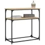 Engineered wood Sonoma oak console table 75x35.5x75 cm by , Side tables - Ref: Foro24-834071, Price: 43,75 €, Discount: %