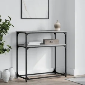Engineered wood gray Sonoma console table 75x35.5x75 cm by , Side tables - Ref: Foro24-834073, Price: 45,01 €, Discount: %