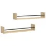 Wall shelves with 2 oak Sonoma bars 80x16x14 cm by , Shelves and shelves - Ref: Foro24-835440, Price: 30,61 €, Discount: %