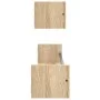 Wall shelves with 2 oak Sonoma bars 80x16x14 cm by , Shelves and shelves - Ref: Foro24-835440, Price: 30,61 €, Discount: %