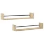 Wall shelves with 2 oak Sonoma bars 80x16x14 cm by , Shelves and shelves - Ref: Foro24-835440, Price: 30,61 €, Discount: %