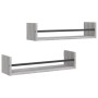 Wandregale mit Stangen 2 Stück Sonoma grau 60x16x14 cm von , Regale und Regale - Ref: Foro24-835437, Preis: 21,97 €, Rabatt: %