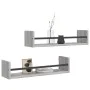 Wandregale mit Stangen 2 Stück Sonoma grau 60x16x14 cm von , Regale und Regale - Ref: Foro24-835437, Preis: 21,63 €, Rabatt: %