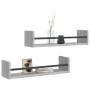 Wandregale mit Stangen 2 Stück Sonoma grau 60x16x14 cm von , Regale und Regale - Ref: Foro24-835437, Preis: 21,97 €, Rabatt: %