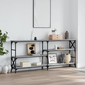 Engineered wood gray Sonoma console table 180x29x76.5 cm by , Side tables - Ref: Foro24-835477, Price: 78,67 €, Discount: %