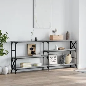 Engineered wood gray Sonoma console table 180x29x76.5 cm by , Side tables - Ref: Foro24-835477, Price: 77,69 €, Discount: %