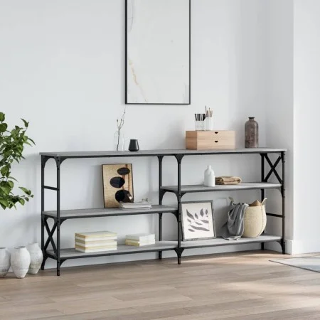 Mesa consola madera de ingeniería gris Sonoma 180x29x76,5 cm de , Mesas auxiliares - Ref: Foro24-835477, Precio: 77,69 €, Des...