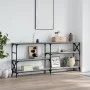 Engineered wood gray Sonoma console table 180x29x76.5 cm by , Side tables - Ref: Foro24-835477, Price: 77,69 €, Discount: %