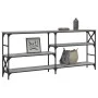 Engineered wood gray Sonoma console table 180x29x76.5 cm by , Side tables - Ref: Foro24-835477, Price: 77,69 €, Discount: %