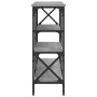 Engineered wood gray Sonoma console table 180x29x76.5 cm by , Side tables - Ref: Foro24-835477, Price: 77,69 €, Discount: %
