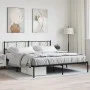 Estructura de cama con cabecero metal negro 183x213 cm de , Camas y somieres - Ref: Foro24-372184, Precio: 98,17 €, Descuento: %