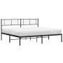 Estructura de cama con cabecero metal negro 183x213 cm de , Camas y somieres - Ref: Foro24-372184, Precio: 98,17 €, Descuento: %