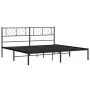 Estructura de cama con cabecero metal negro 183x213 cm de , Camas y somieres - Ref: Foro24-372184, Precio: 98,17 €, Descuento: %